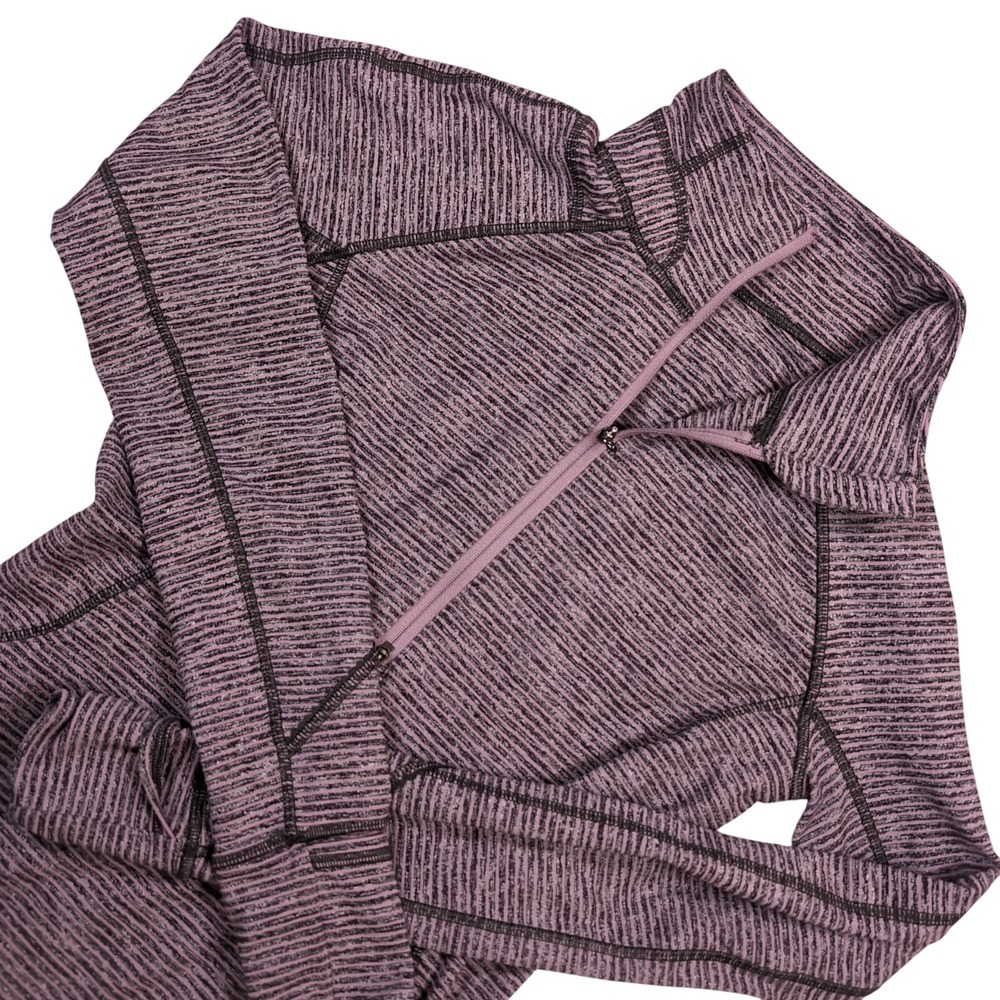 Lululemon Race Your Pace 1/2 Zip Womens 6 Purple Heathered Performance Running